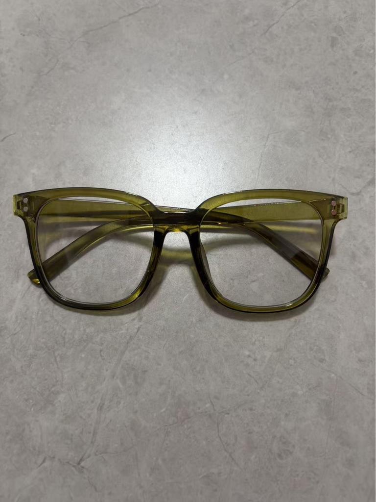 Stylish Unisex Glasses Frame: Japanese-Korean Design with Rice Studs for a Fashionable, Artistic Look