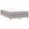 3144159 vidaXL Lit à sommier tapissier avec matelas Gris clair 120x200cm Tissu