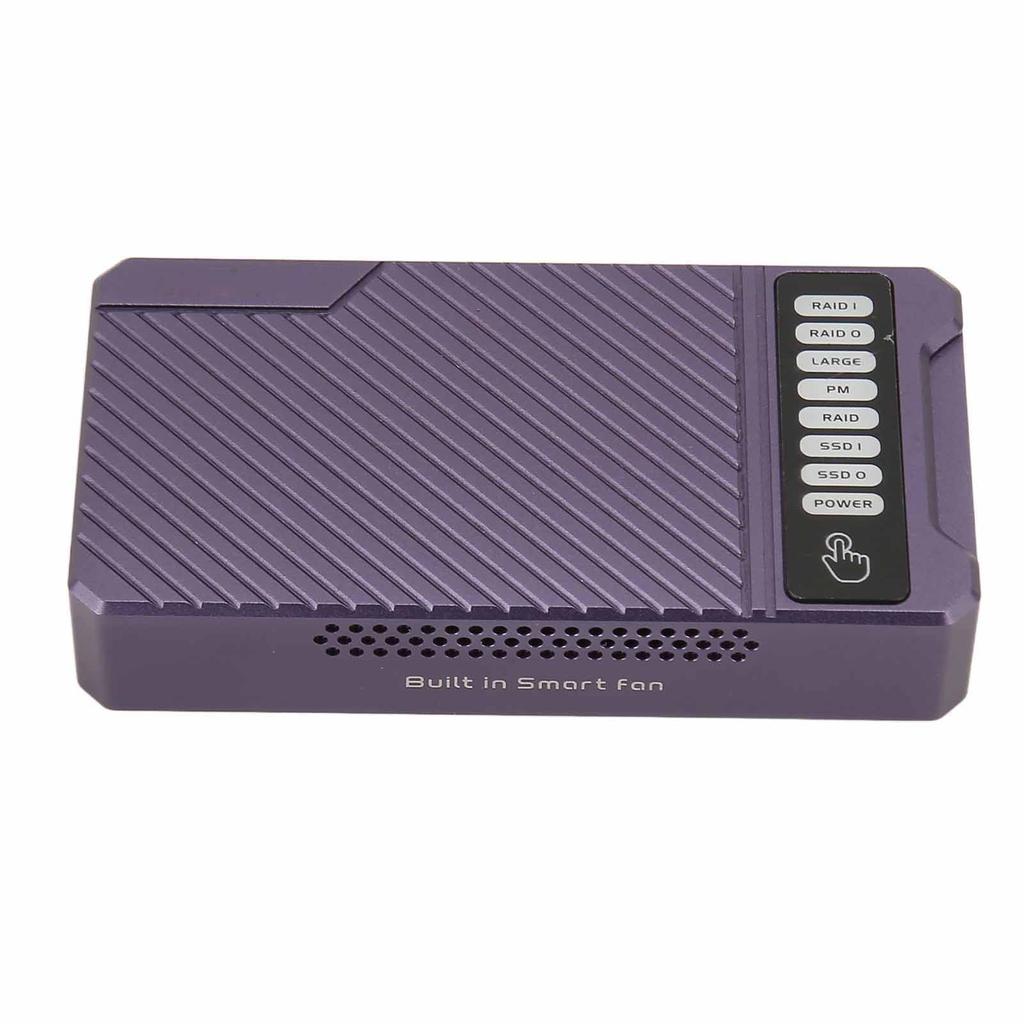 RAID Hard Drive Enclosure NVMe Dual Bay 20Gbps 4 Modes High Safety External Hard Drive Case for Computer Transmission