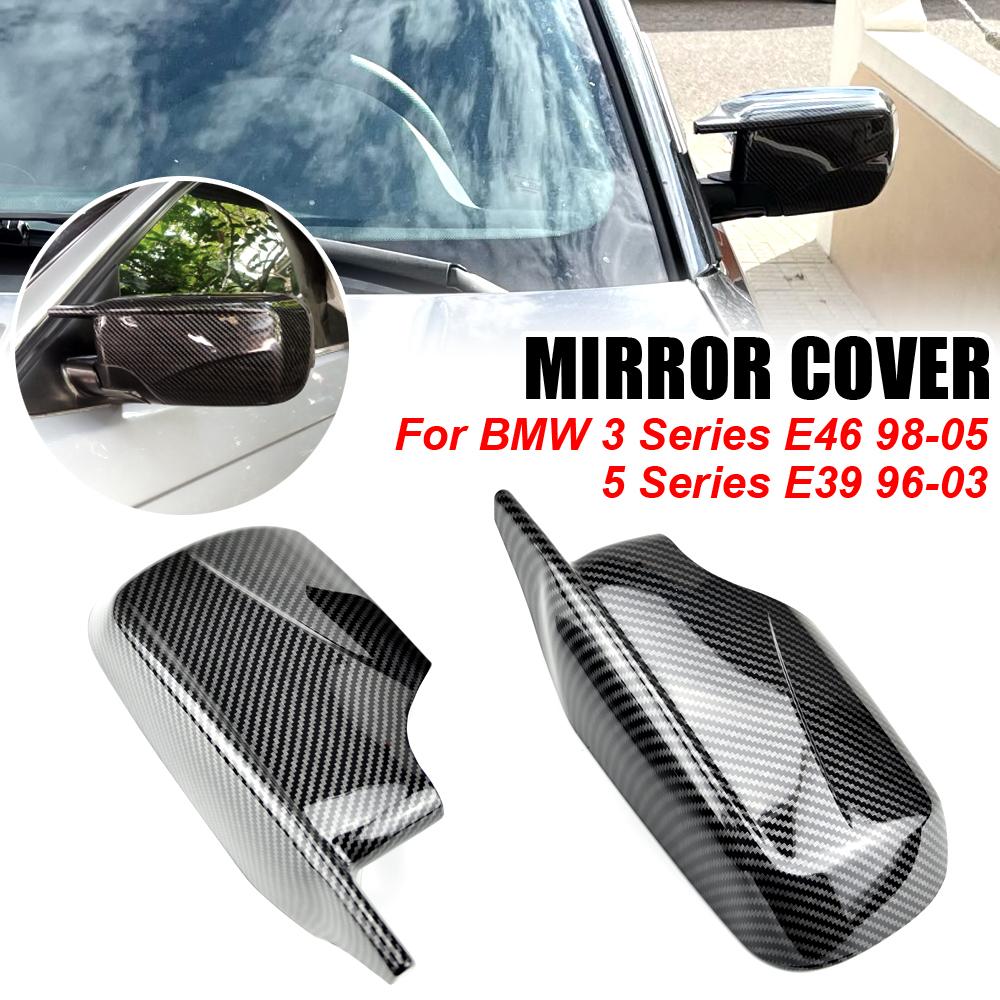 High Quality Door Rearview Side Black  M3 M4  For BMW E46 E39 4 Door 3 Series 1998-2005 Mirror Cover Cap