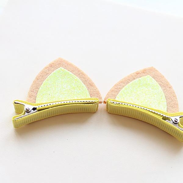 2PCS New Sequins Cat Ears Hairpins Girls Hair Clips Cute Hair Accessories Child Sweet Barrettes Kids Fashion Headwear Ornaments