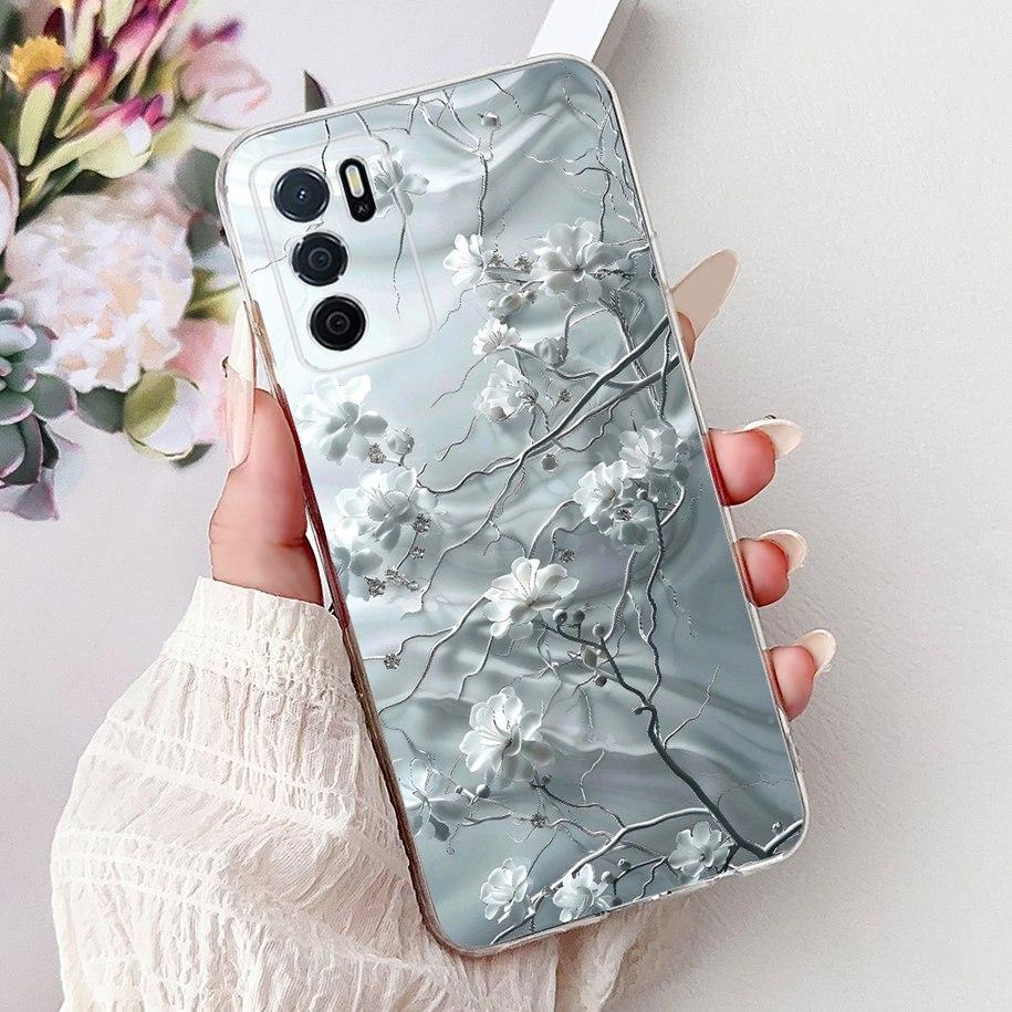 For Oppo A16 A16s Case CPH2269 CPH2275 CPH2271 A 16 TPU Cover Fashion Flower Soft Funda For OPPO A54s CPH2273 OppoA16 Phone Case