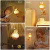 New USB Night Light 3 Mode Smart Remote Control Light Cartoon LED Night Lamp Bear Rabbit for Bedroom Decor Bedside Lamp