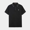 TRIES Men's Jacquard Lapel Short Sleeve Polo Shirt