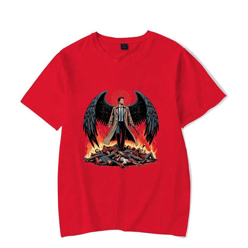 Nya övernaturliga tryckta t-shirts Unisex mode kortärmad t-shirt Sommar avslappnad lös t-shirt