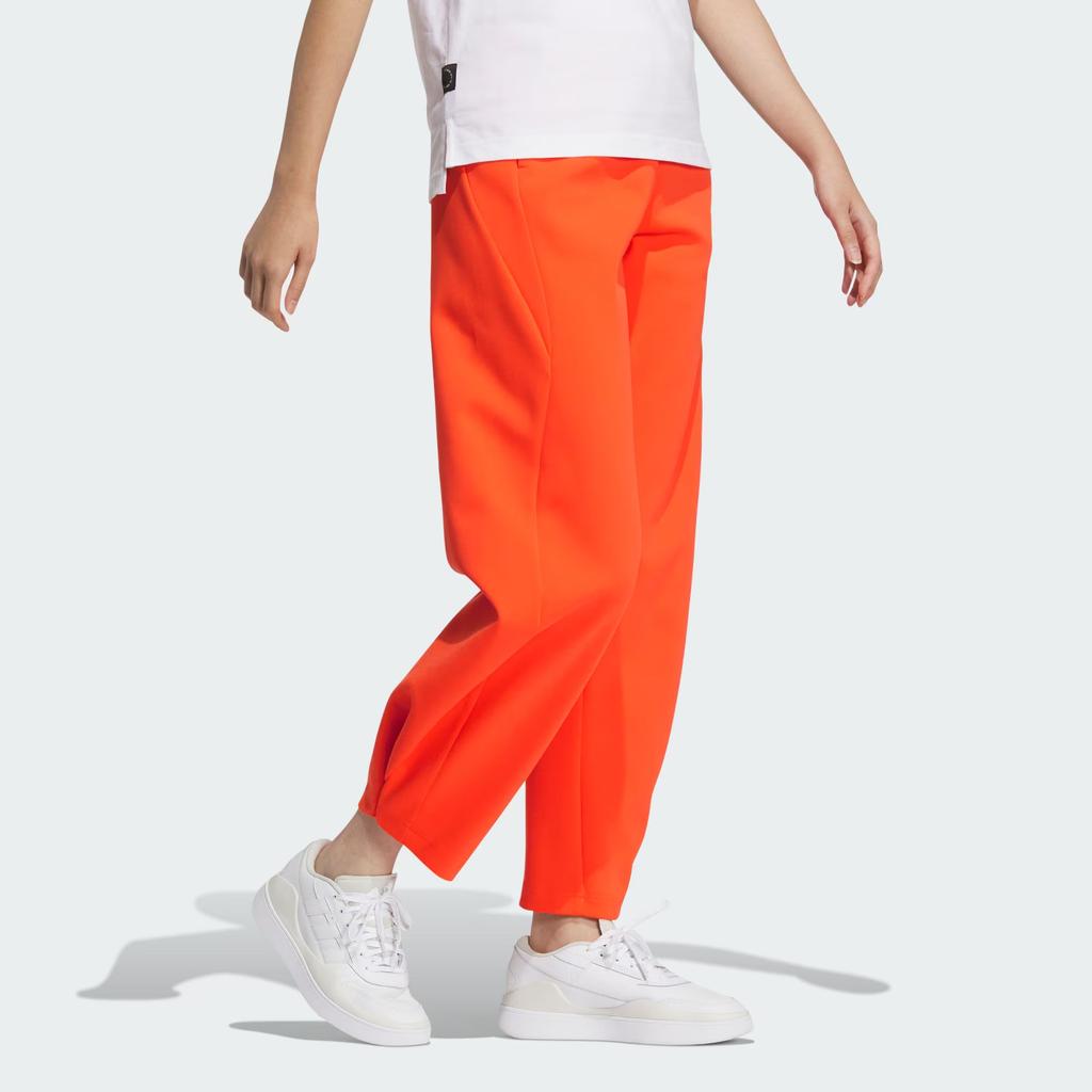 Adidas Fustl Pants Solid Color Loose Fit Drawstring Knit Sports Pants Women Pants Half-Impact-Orange JJ1345