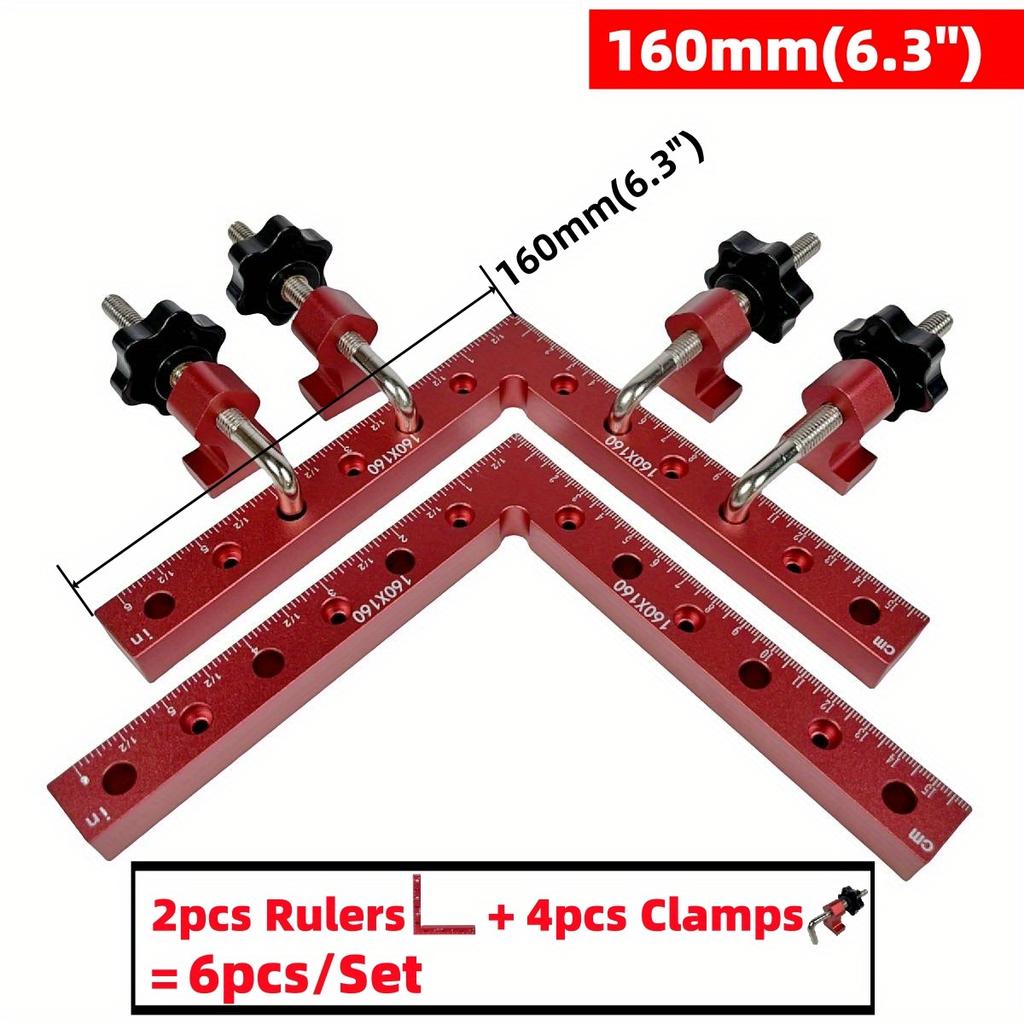 3/6pcs 90 Degree Positioning Squares Right Angle Clamps - Corner Clamps for Woodworking Tools, Right Angle Clamp, Drawers