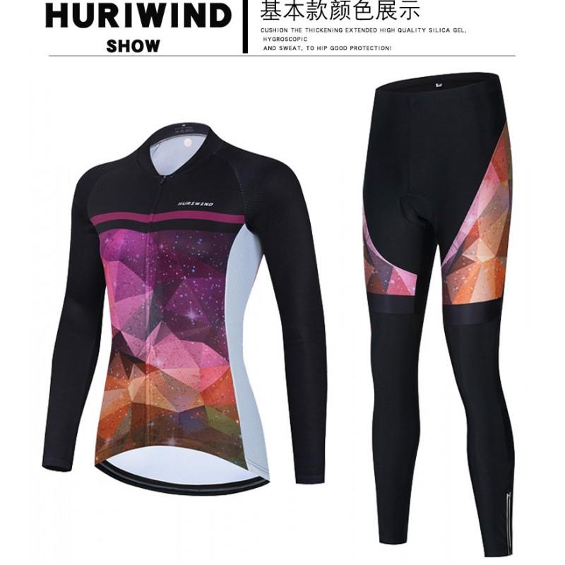 Womens Winter Fleece Long Sleeve Cycling Jersey Road Mountain Bikes Thermal Warm Riding Top