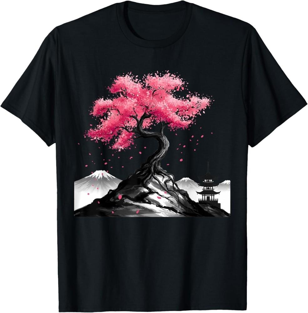 

Японский Сад Сакуры Япония Гора Фудзи Дерево Сакуры Унисекс Футболка 2XL