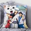 1pc Gintama Animation Pillow Case Square Pillow Bedroom Sofa Leisure Comfort Cushion Car Living Room Home Decoration 40X40