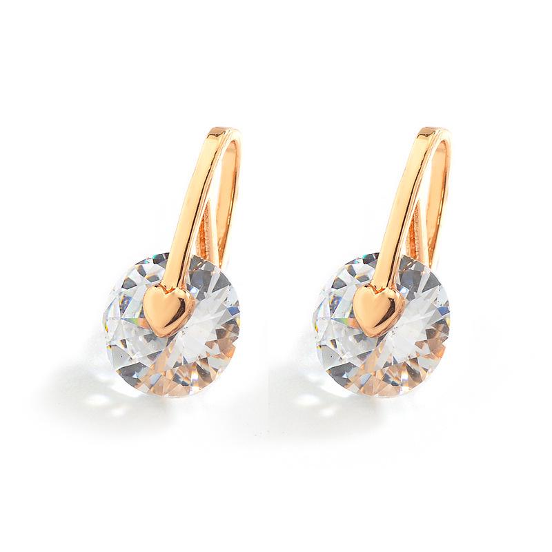 Boucles d'oreilles élégantes en zircon: Design de moulin à vent en diamants colorés pour femmes