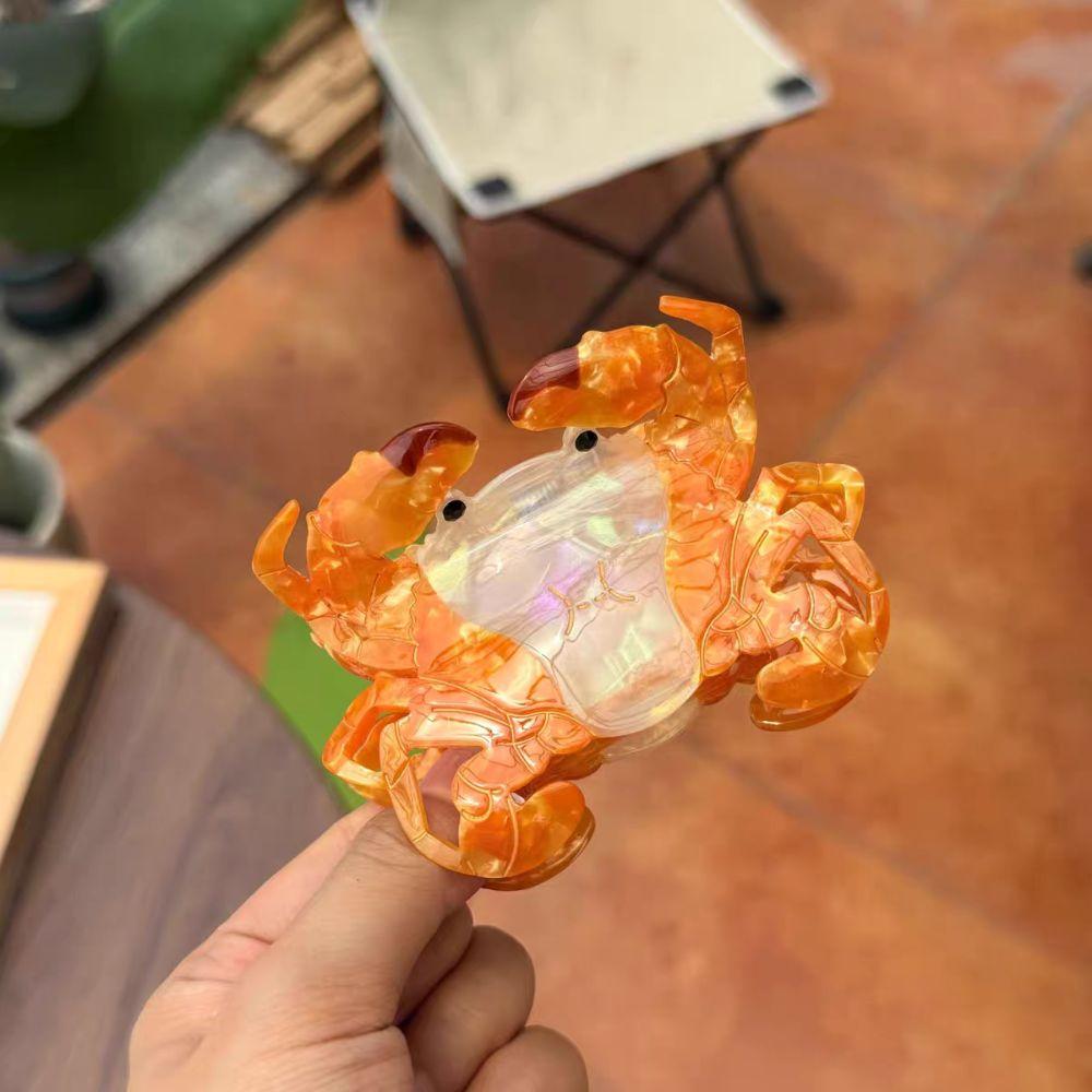 Sweet Ocean Animal Shark Clip Geometry Creative Hair Claw Crab Acetate Hair Clip Female