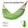 Outdoor Ice Silk Mesh Hammock with Curved Stick - Anti-Rollover Swing for Camping & Travel