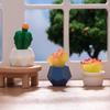 Cartoon Cute Mini Succulent Potted Plant Miniature Figurine Kawaii Desktop Small Ornament Creative Diy Home Decoration Gifts