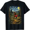Valentine Love Heart Sasquatch Bigfoot Starry Night Van Gogh T-Shirt