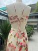 ALC Spaghetti Strap Floral Long Evening Dress - Goddess Style