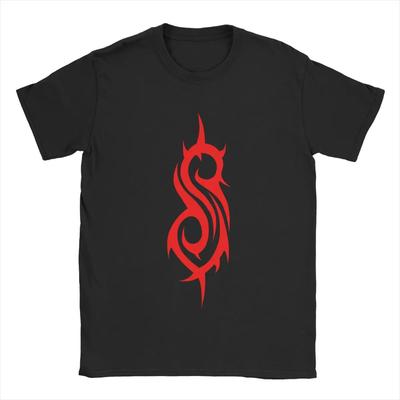 Funny Slipknots-Symbol T-Shirt Men O Neck 100% Cotton T Shirt Short Sleeve Tees Gift Idea Tops - Men's Summer Cotton Graphic Tee