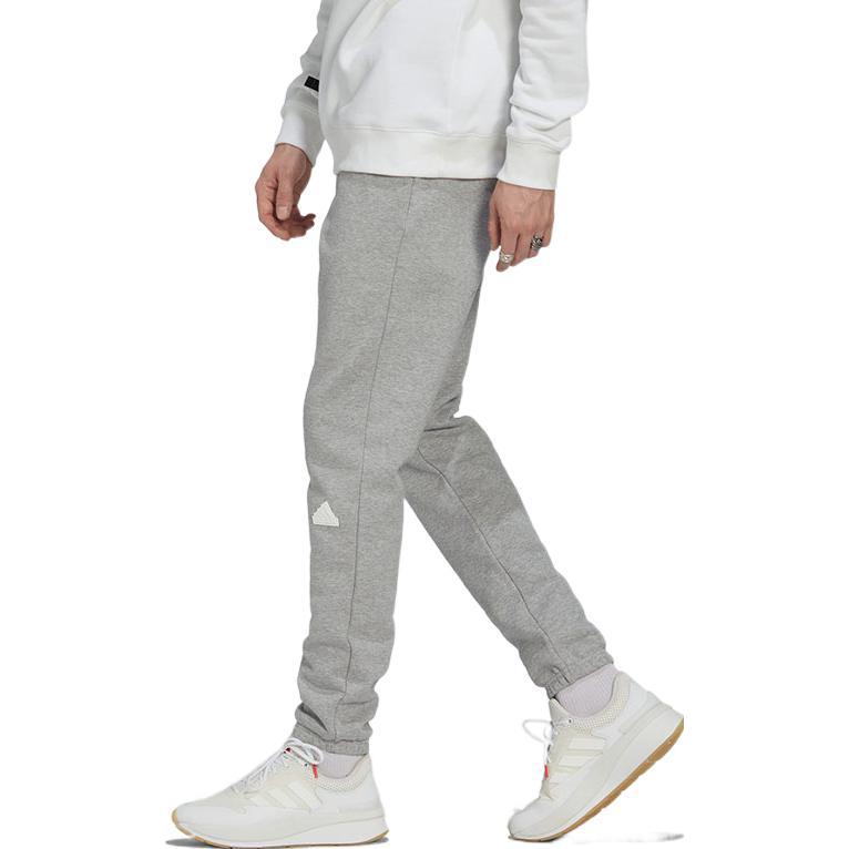 adidas New Fleece Pants With Small Logo Men Bottoms Grey HN1938