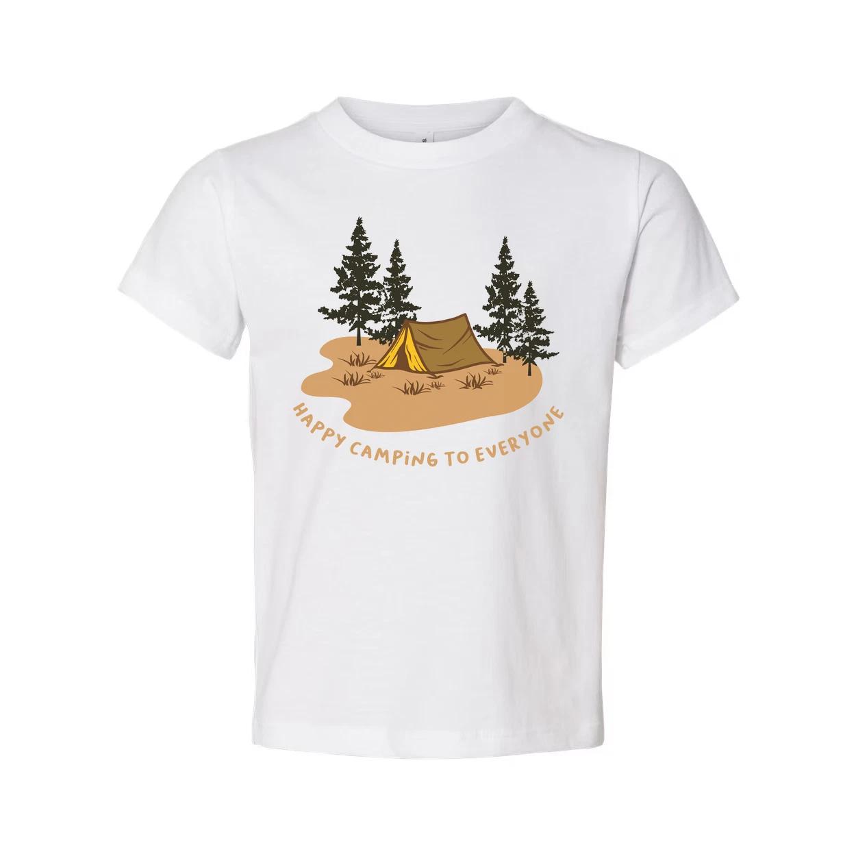 Unisex Outdoor Camping T Shirt With Tent And Pine Trees Graphic For Adventures A S