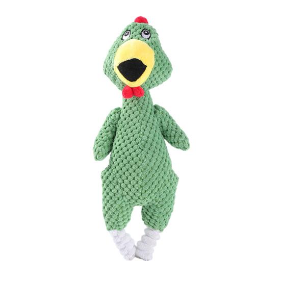 Неубиваемая плюшевая игрушка для собак для агрессивных грызунов Интерактивная пищащая мягкая набитая игрушка-курица для собак для маленьких средних больших