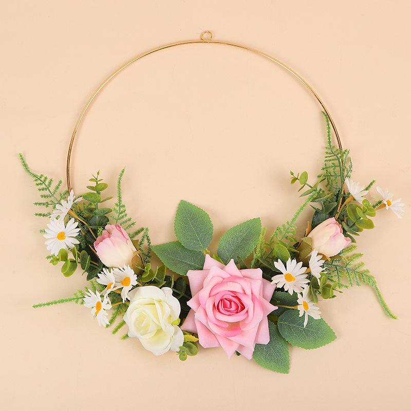 1Pc Simulation Artificial Flower Bud Green Plant Wedding Handheld Wreath, for Wedding Dress Accessories