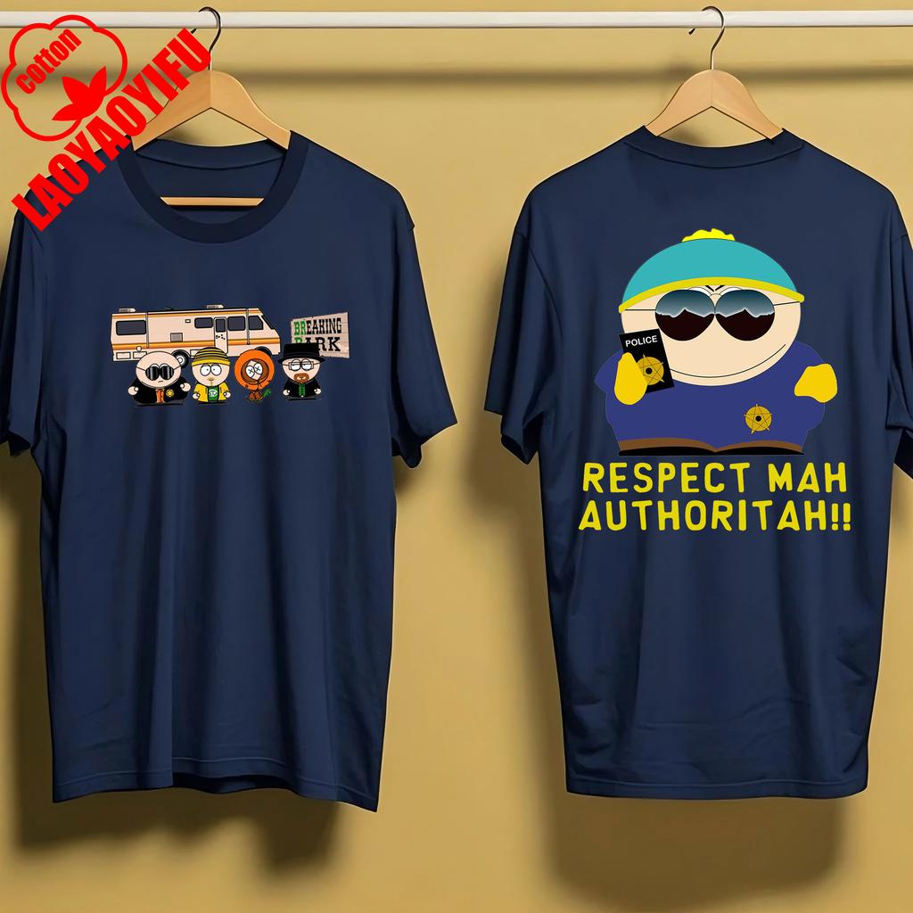 Summer Kenny McCormick South Park Double Sided Tshirt Funny Cartoon Anime Peripheral Print Crew Neck Short Sleeve Cotton TShirt