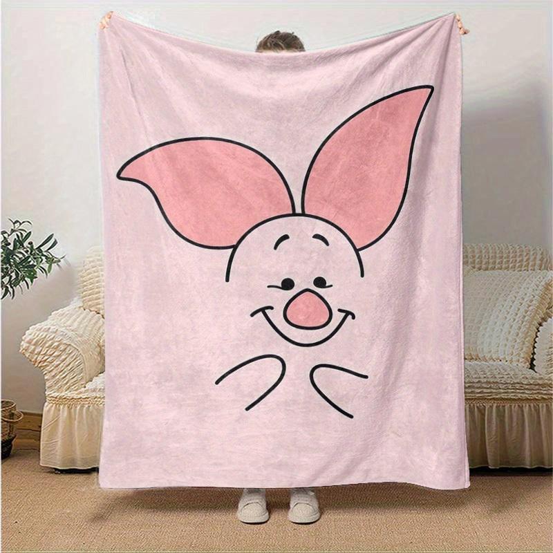 1 pezzo Coperta Plaid Maialino Personaggio Cartone Animato Carino per Arredamento Casa, Copridivano, Viaggio