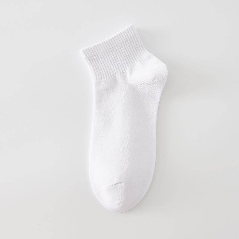 

Белые женские тонкие летние носки из дышащего хлопка с низким вырезом One Size (36-39)