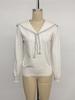 2026 Autumn/Winter Sweet College Style Striped V-Neck Pullover Sweater