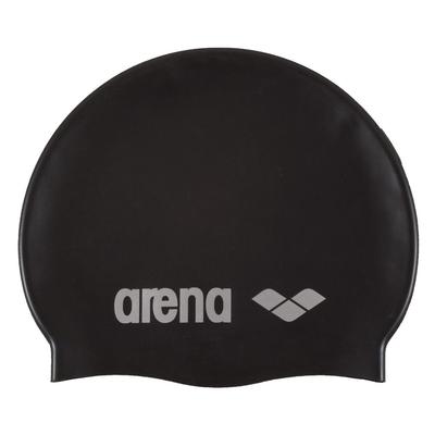 Arena Classic Silicone One Size Swim Cap Black Silver