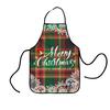 Juleforkle Festlig høytidstrykk Forkle med lomme for matlaging servering justerbar nakkestropp kjøkkenforkle for matlaging hagearbeid server servitør