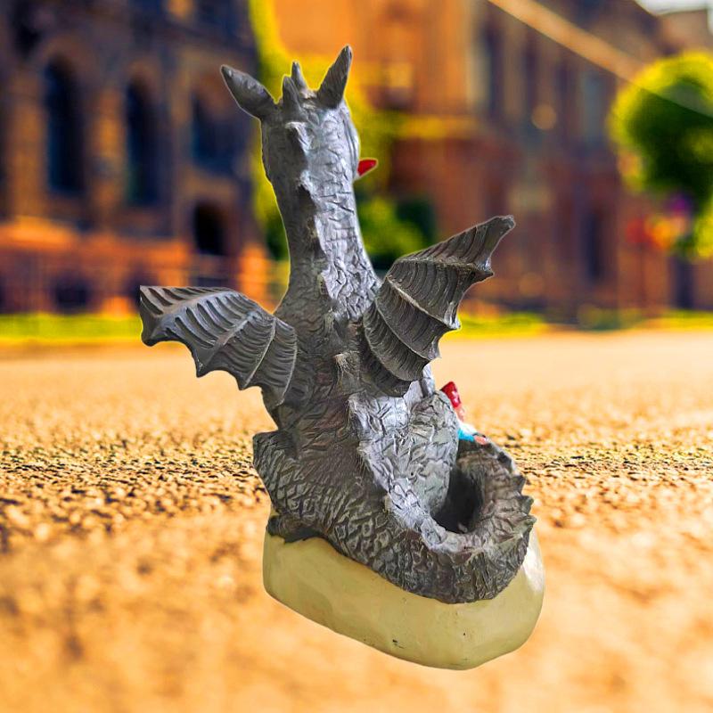 Dinosaurier Verwundung Kreative Harzhandwerke Hofgarten Interessante Grüne Pflanzen Dekoration Zuhause Schreibtisch Kleine Ornamente