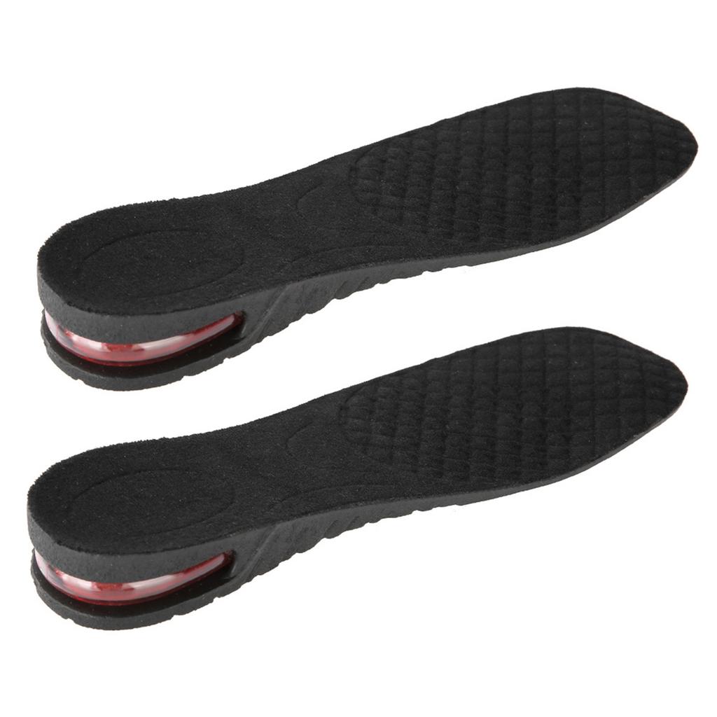 Four Layers Adjustable Height Increase Insoles Unisex PU Heel Lift Height Taller Insoles 01