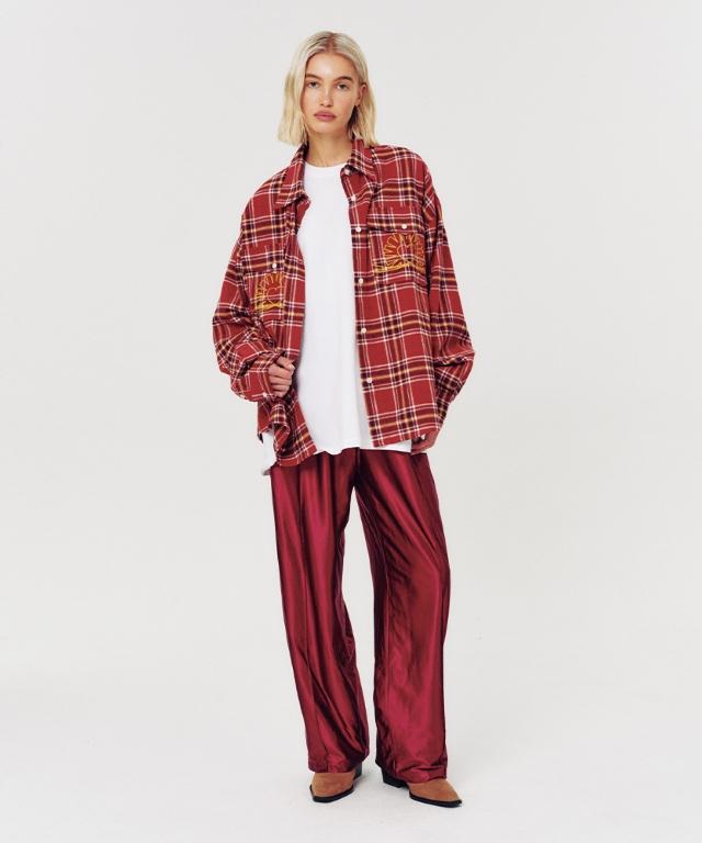 MOODBETTER Handstitch Line Track Pants Wine