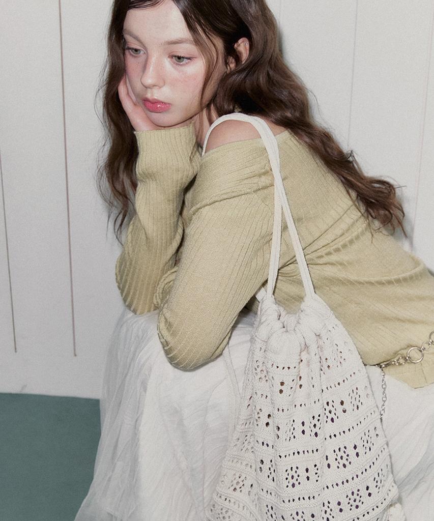 Twee Mati Punching Knit String Backpack