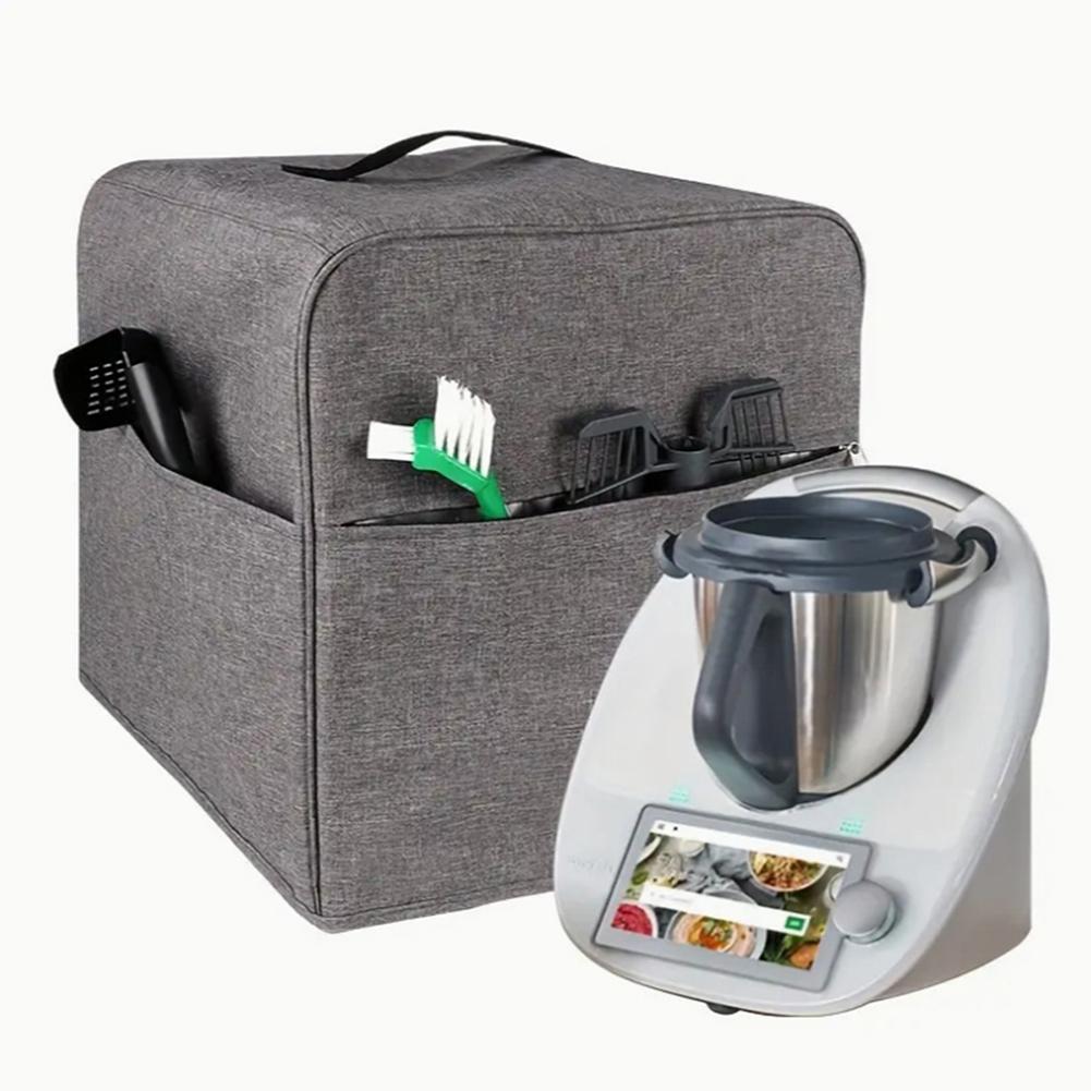 Blender Cover for TM5 For TM6 with Oxford Cloth Double Layer Protection Waterproof Lining and Side Storage Compartments