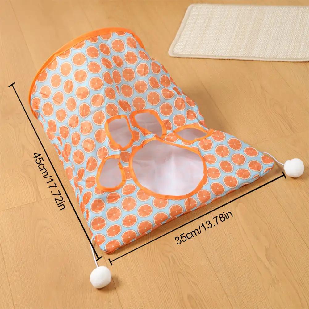 

Игрушка-туннель для кошек, карманная игрушка для сверления, 2024 г., популярная складная бумажная кошка, портативная, легкая, интерактивная игрушка для домашних животных для кошек, для использования в помещении и на открытом воздухе оранжевый