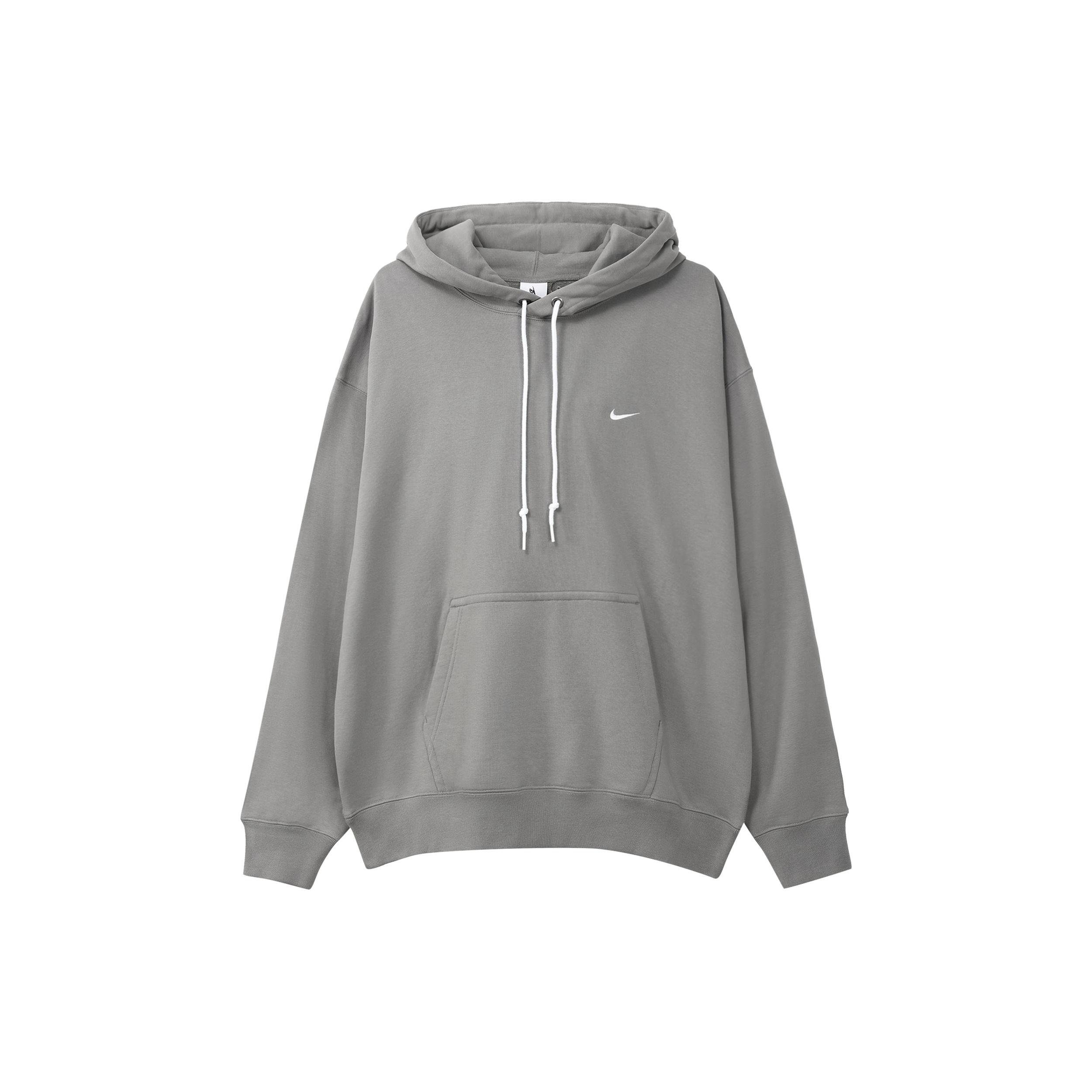 Nike Solo Swoosh Fleece Pullover Hoodie  Grey  Men s DX0814-029 L