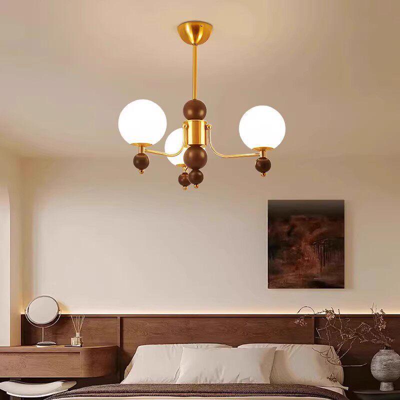 Vintage French Style Chandelier, American Retro Style Bedroom Chandelier, Magic Bean Dining Room Chandelier.