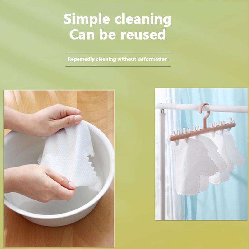 Einweg Elektrostatisches Staubentfernungs-Vliesstofftuch Mit Stoffhandschuhen Wiederverwendbares Küchen-Geschirrspül- Und Nass-Trocken-Doppelzweck-Tuch