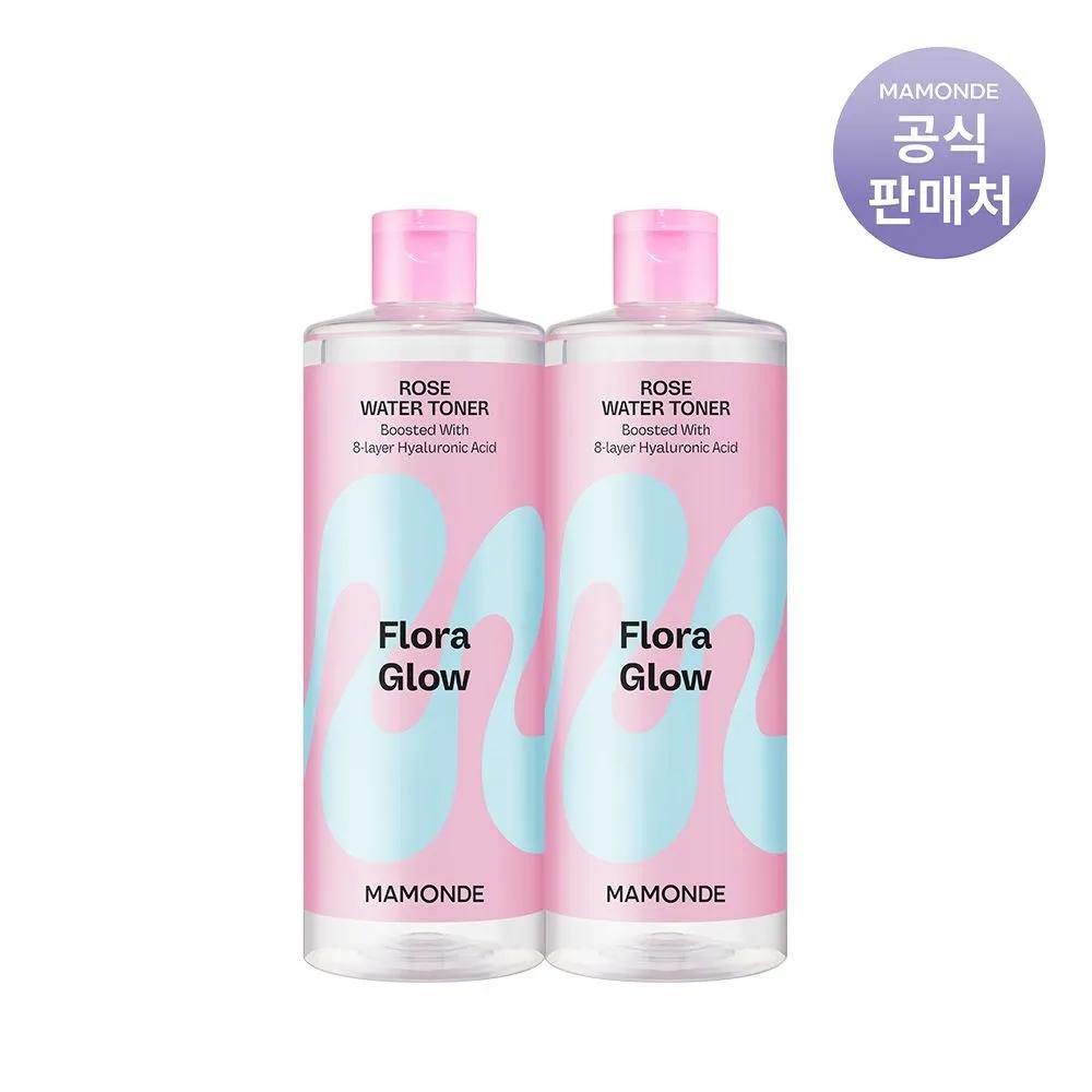 Flora Glow Rose Water Toner 500ml x 2