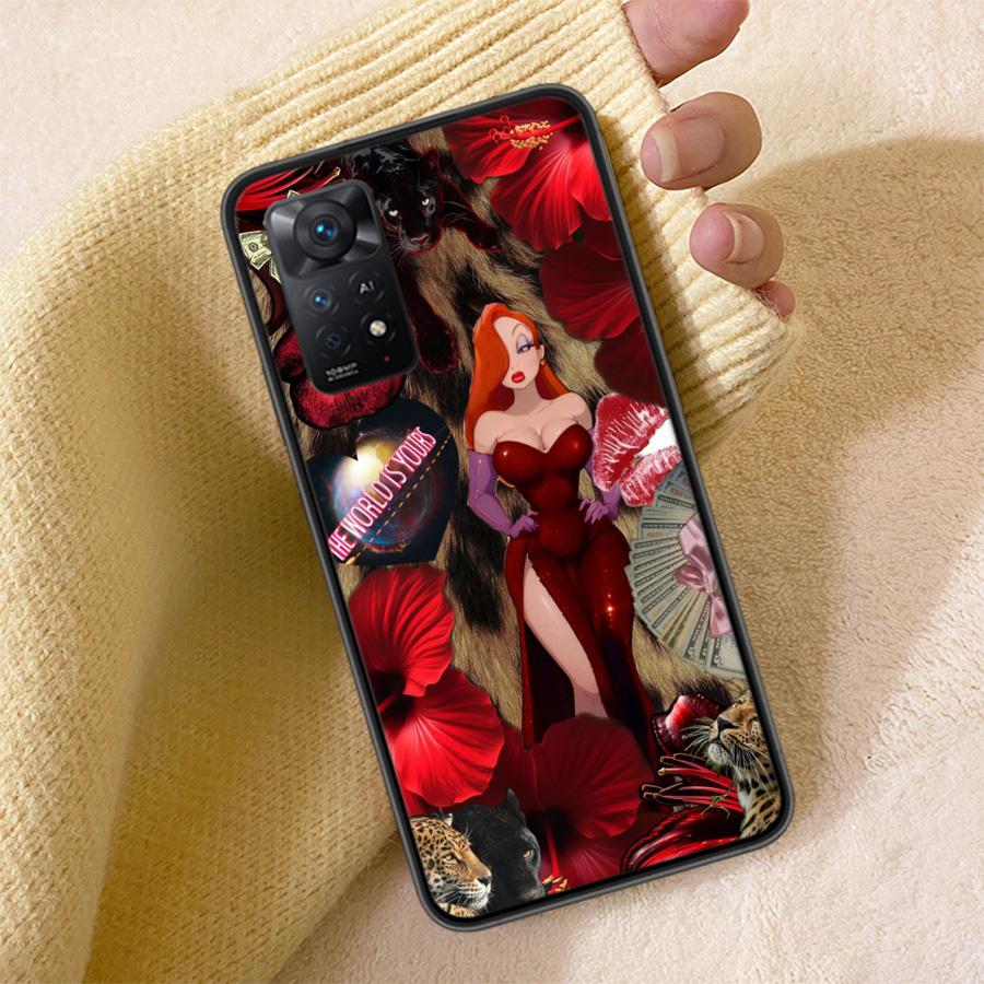 

J-Jessica R-Rabbits Phone Case For Redmi Note 13 14 15 Pro Plus 12 13C 12C 15C 9 10 10C 9T 9C 9A TPU Soft Cover Clear Cell Cases Redmi 13C