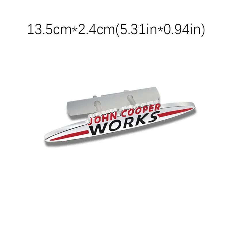 Pegatina de coche de letras originales JOHN COOPER WORKS para MINI JCW calcomanía decorativa tridimensional con logo para parrilla delantera de carrocería modificada