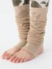 Suria Yoga Socks Made In Japan Leg Stays In One Size Fits Cappuccino [Nataraja] Warmers, Heelless, Toeless, Place, All,