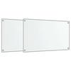 Kitchen Backsplashes 2 Pcs Transparent 70x50 Cm Tempered Glass