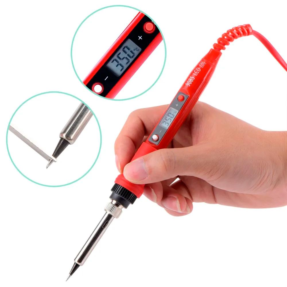 JCD 908S 220V 80W LCD Adjustable Temperature Electric Soldering Iron