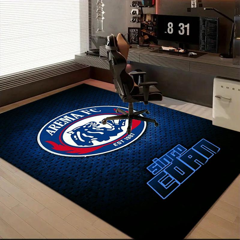 Arema Football club Printed Office Carpet Chair Cushion Entryway Rug, Rugs for Living Room, Bedroom Christmas gifts