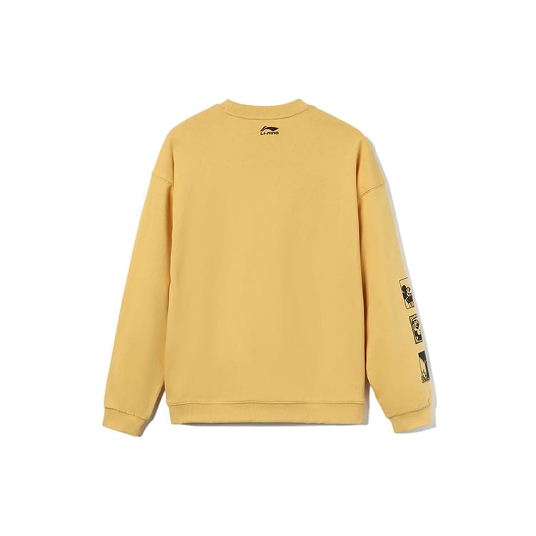 Li Ning X Disney Sweatshirt Men's Light Ochre Yellow AWDR591-2