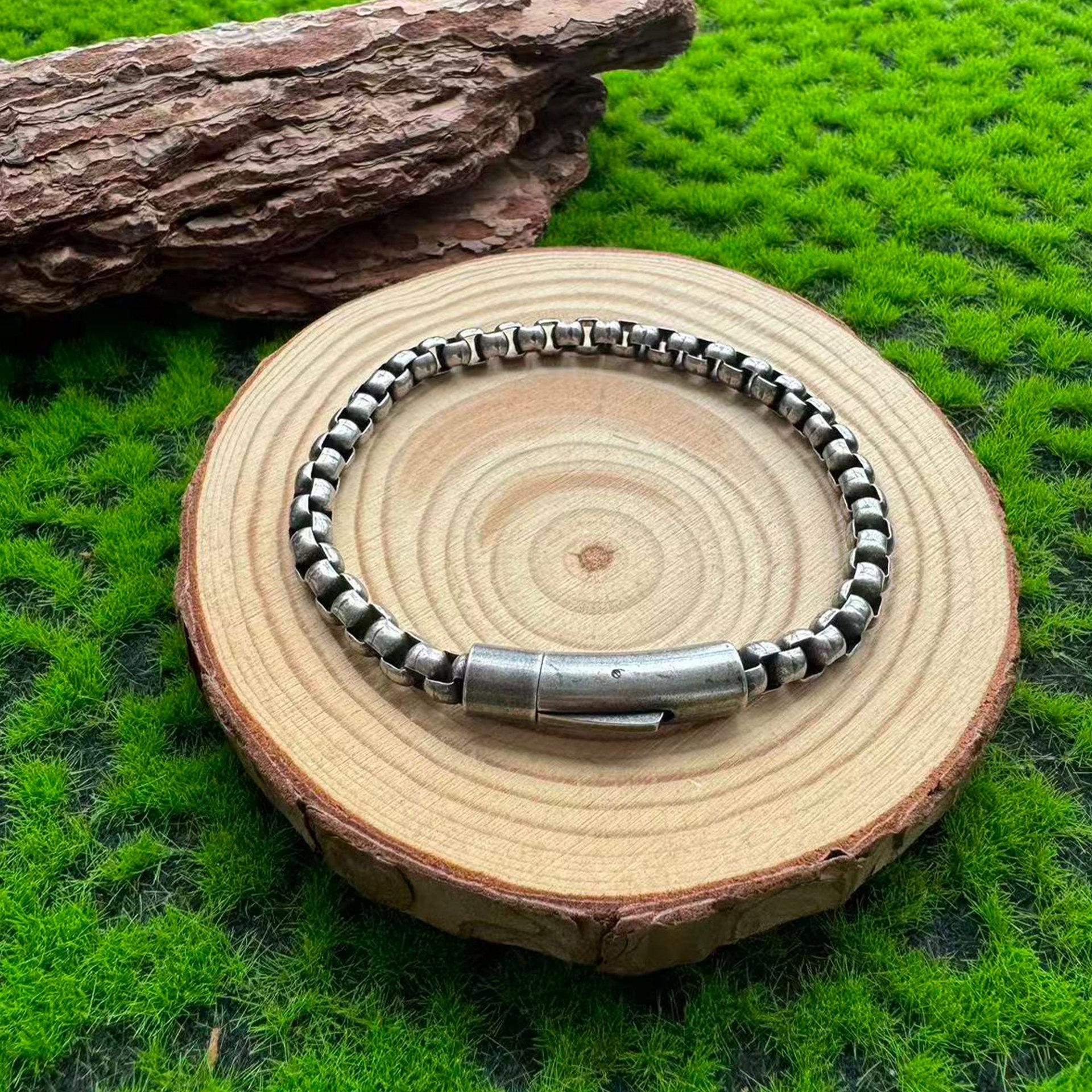 Viking Retro Square Pearl Bracelet - Punk Hip Hop Norwegian Style Party Accessory A0874