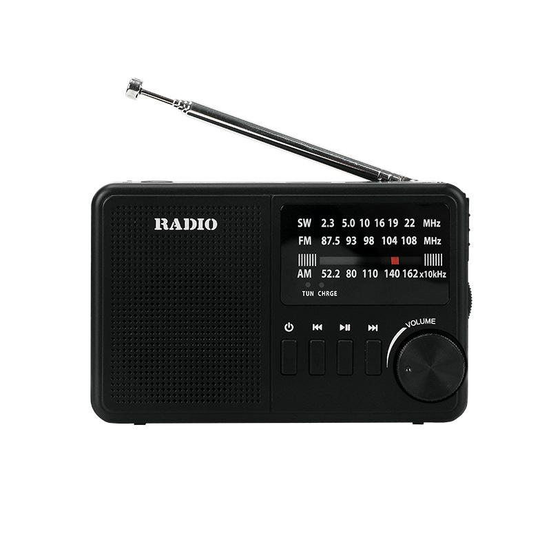 

Міні портативне радіо повного діапазону Найкращий прийом FM AM SW Радіо з SOS-сигналізацією Світлодіодний ліхтарик Бездротовий Bluetooth-динамік MP3-плеєр чорний